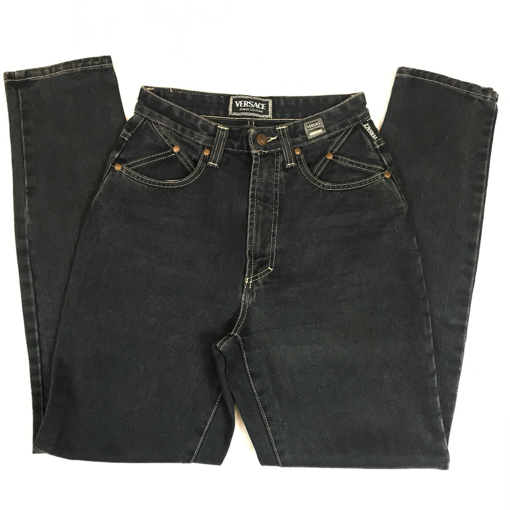 Versace High Waist Denim Medusa Head jeans - Picture 8 of 9